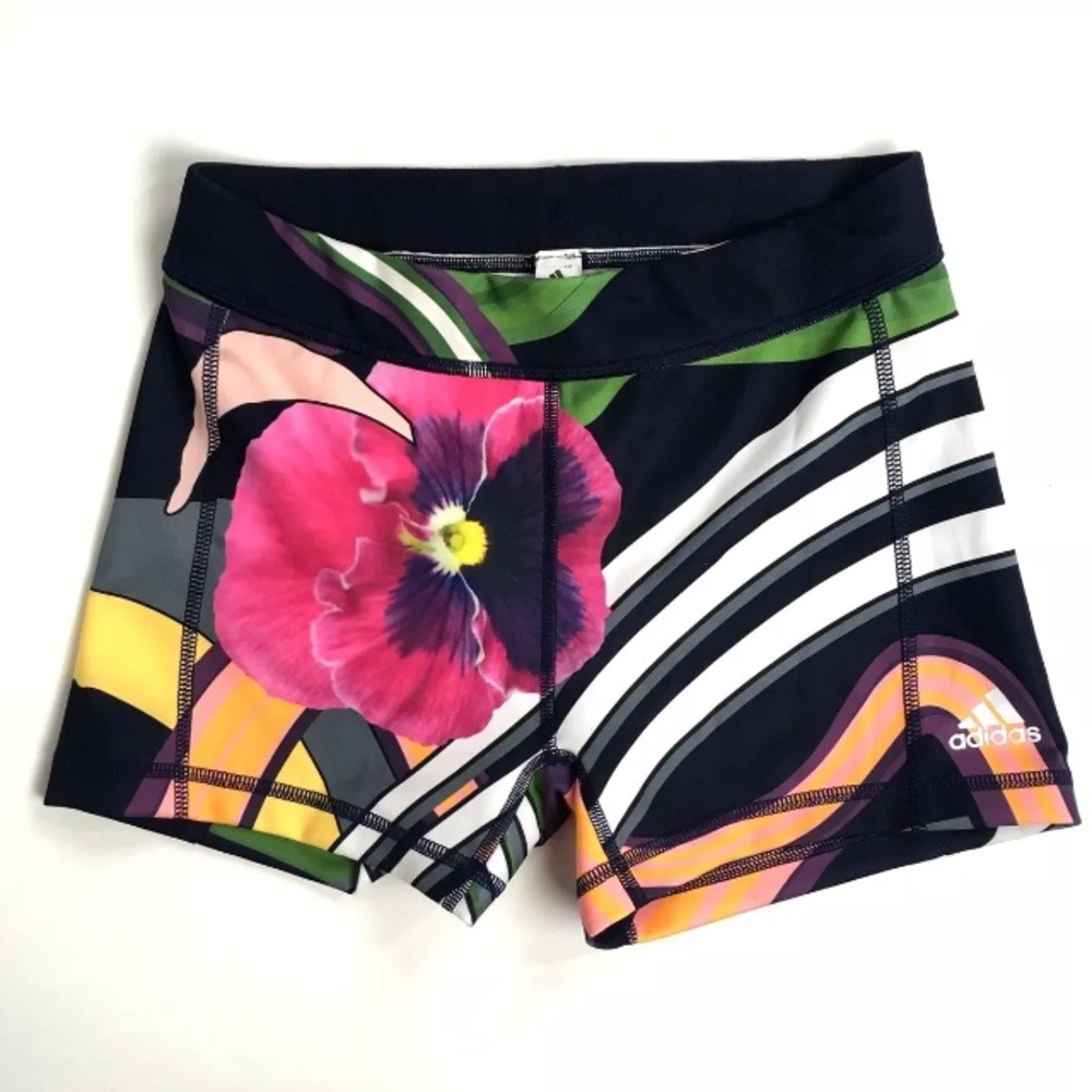 Adidas floral burst shorts sz s